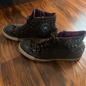Converse Women's High-Top Studded Sneakers - Dark Brown
